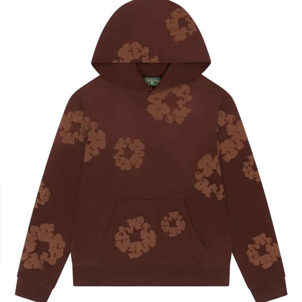 Denim Tears Mono Cotton Wreath Hoodie Brown